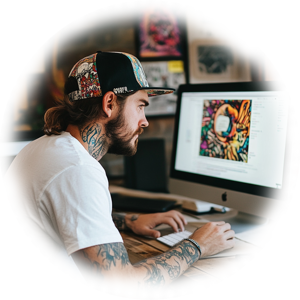 man working on web development on an Apple iMac